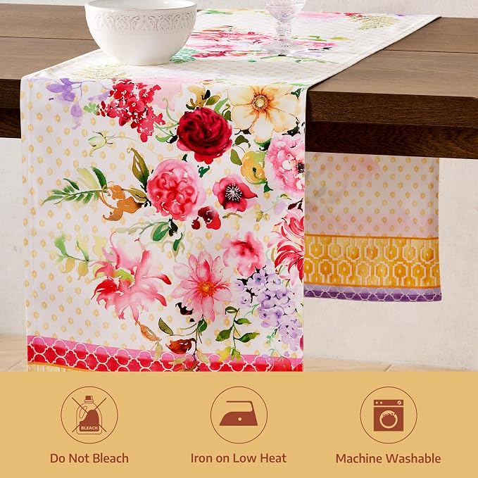 Maison d' Hermine Table Runner 100% Combed Cotton 14.5"x72" | Table Runners 72 - Image 8