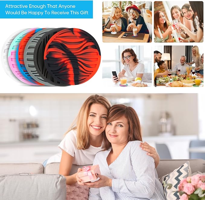 6Pcs Rubber Coasters for Drink - Image 7