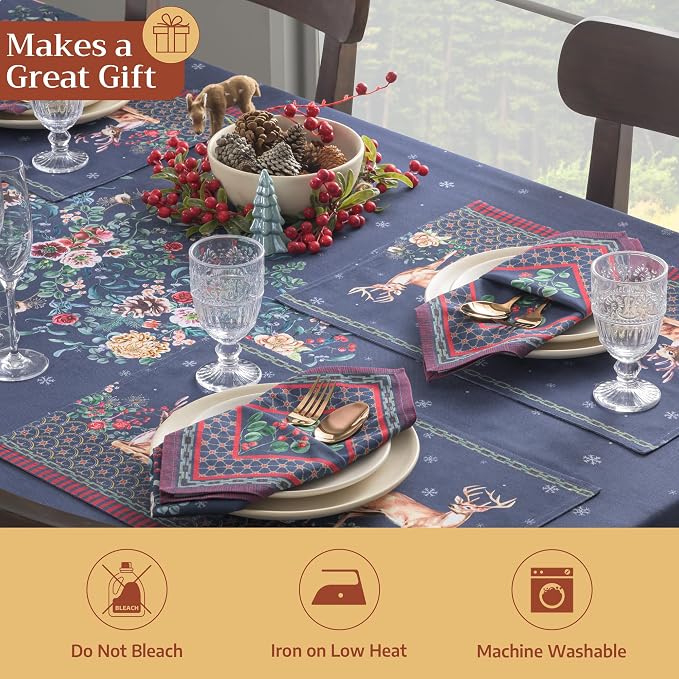 Maison d' Hermine Placemats Set of 4 Reusable 100% Cotton | Cloth Place Mats - Image 5