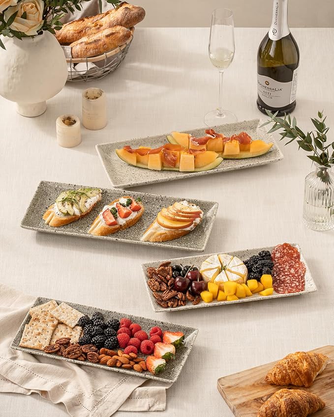 LAUCHUH 3 Tier Serving Tray, Porcelain Serving Platters and Trays - Image 7