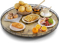 Lazy Susan Turntable Organizer for Table Top, 24’’ Round Wooden Lazy Susan for by HGF