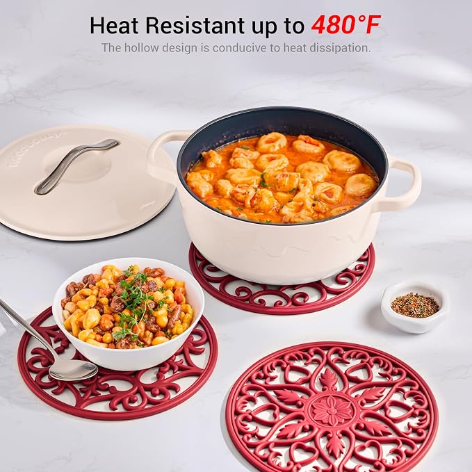SMARTAKE 6 Set Silicone Trivet Mats - Image 3