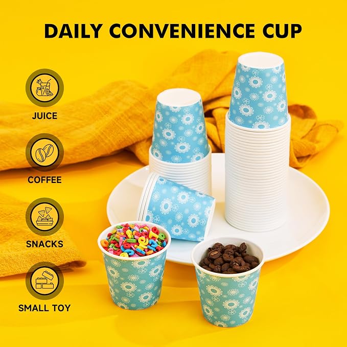 RACETOP 3 oz Bathroom Cups 300 Pack, Small Paper Cups, Disposable, Mini - Image 5
