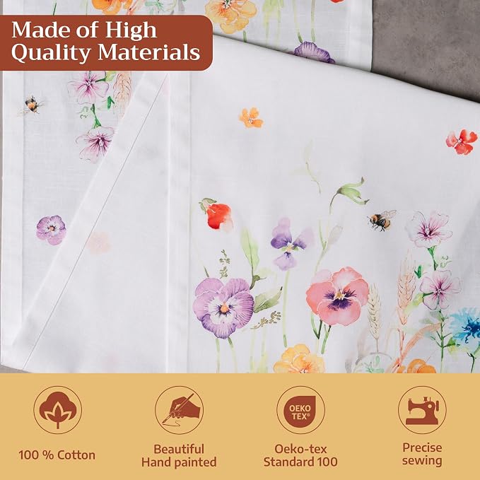 Maison d' Hermine Table Runner 100% Cotton 14.50" x 72" | Table Runners 72 - Image 3