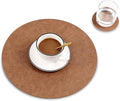 Set of 8 PU Leather Placemats, Waterproof Coffee Coasters, Kitchen Table Mats by JOVONO