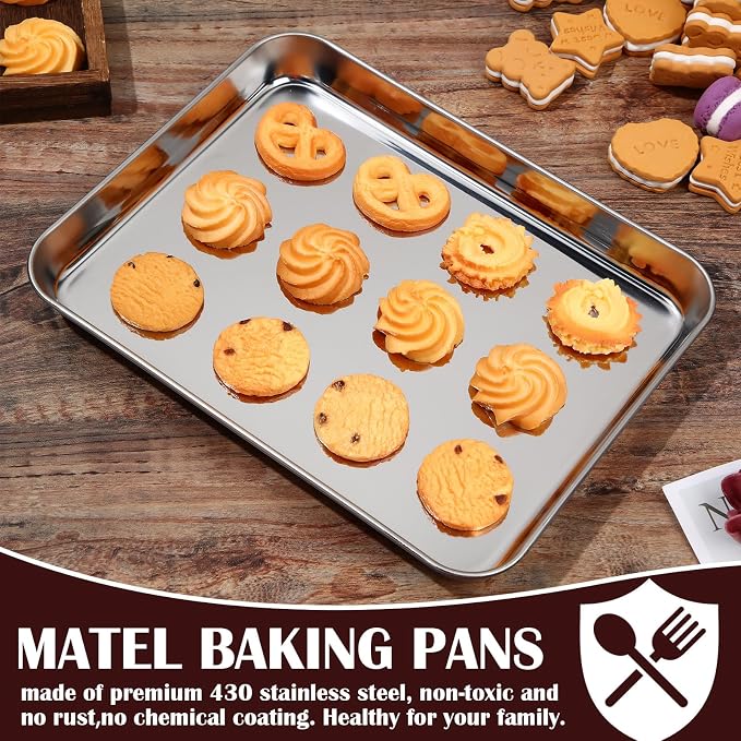 meekoo 24 Pcs Baking Sheet Pan Cookie Sheet Set - Image 6