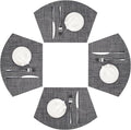 SHACOS Wedge Placemats Set of 4 Woven Vinyl Placemats by SHACOS