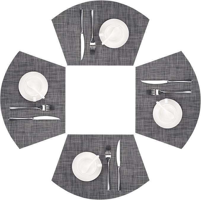SHACOS Wedge Placemats Set of 4 Woven Vinyl Placemats by SHACOS