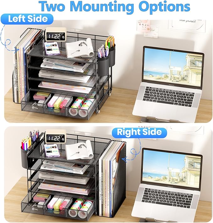 Desk Organizer, 5-Tier Desktop File Organizer - Image 3