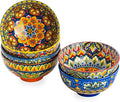 Henten Home Ceramic Soup Bowls Set of 6, Bohemia 22 oz Cereal Bowls Set by HentenHome
