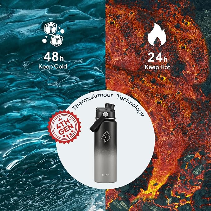 BUZIO 24 oz Insulated Stainless Steel Water Bottle - Image 2