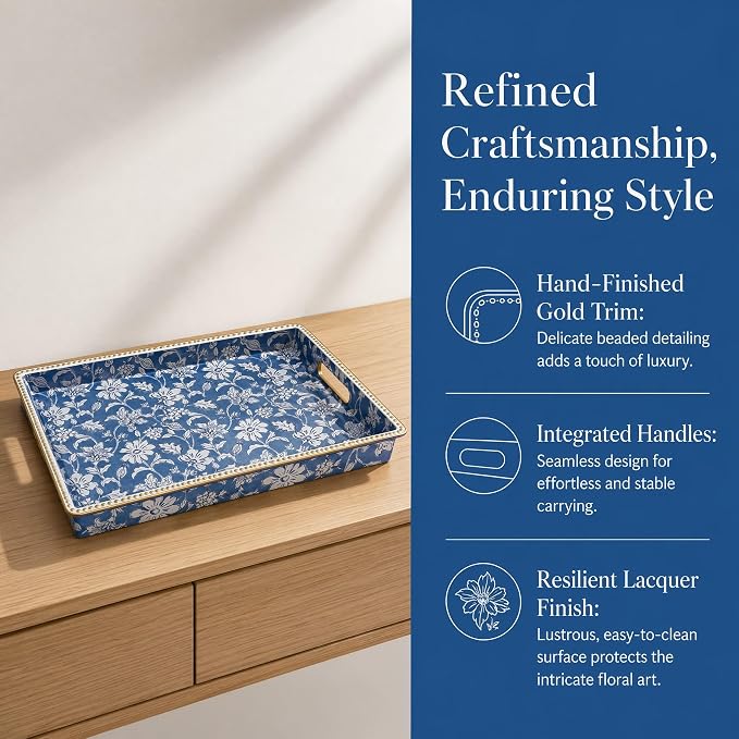 Rectangular Decorative Serving Tray - Image 8