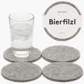 Graf Lantz - Bierfilzl Merino Wool Round Coasters Set of 4 - Granite - Absorbs by GrafLantz