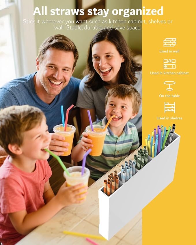 Acrylic Straw Holder & Organizer - Image 2