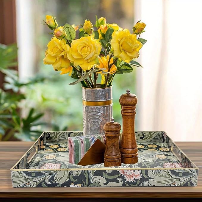 Large Tay for Ottoman Coffee Table, Modern Plastic Serving Tray - Image 3