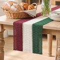 Artoid Mode Green Beige Red Farmhouse Rustic Table Runner 12x90 Inch | Holiday by ArtoidMode
