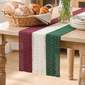 Artoid Mode Green Beige Red Farmhouse Rustic Table Runner 12x48 Inch | Holiday by ArtoidMode