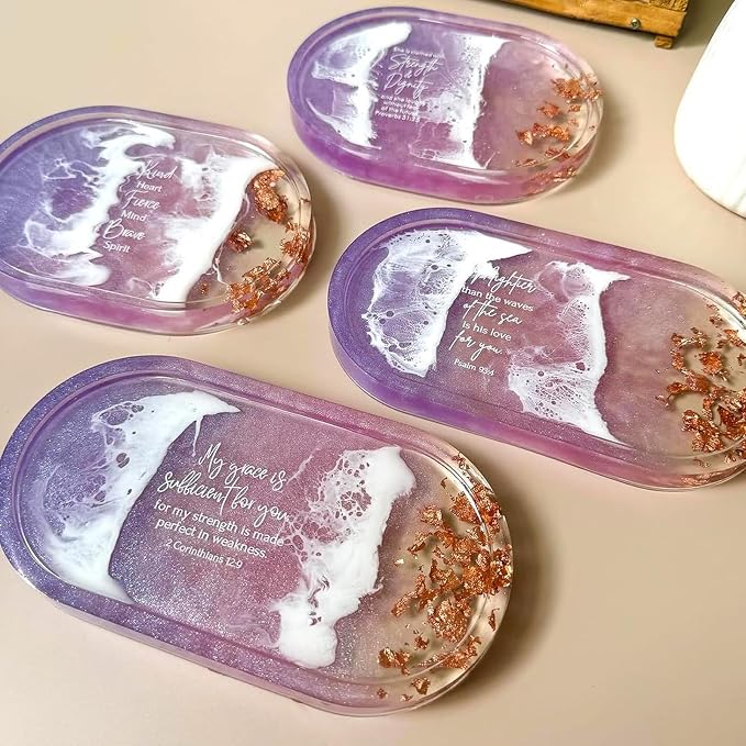 3 Pcs Oval Resin Tray Molds, DIY Thickened Coaster Molds, Epoxy Resin Mold | - Image 7