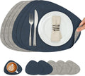 Faux Leather Placemats Set of 6, Dual Sided by Chitomars