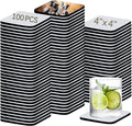 100 PCS Sublimation Blank Cup Coasters Bulk, 4x4 Inch Square Blank Cup Mat by OKBA