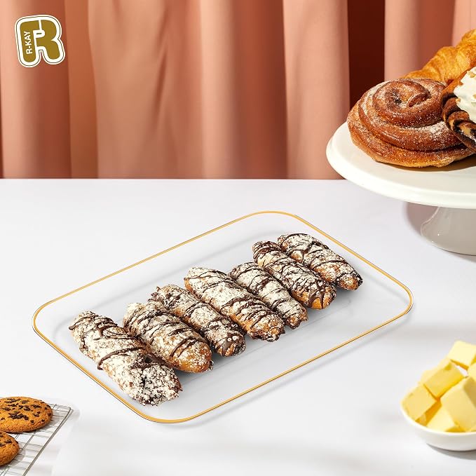 3 Pack Plastic Serving Trays for Party - Image 2
