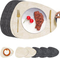 Faux Leather Placemats Set of 6, Dual Sided by Chitomars