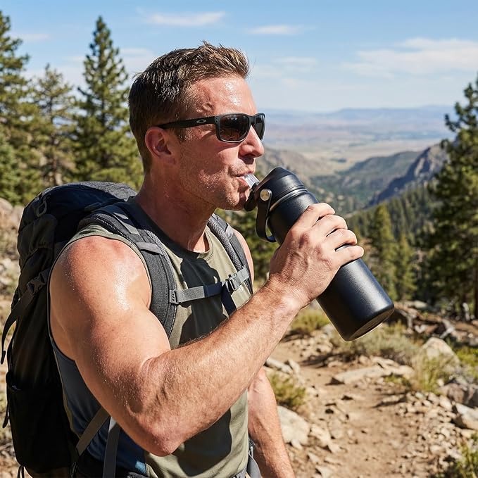 Fijinhom 24oz Insulated Stainless Steel Water Bottle, Wide Mouth Double Wall - Image 2