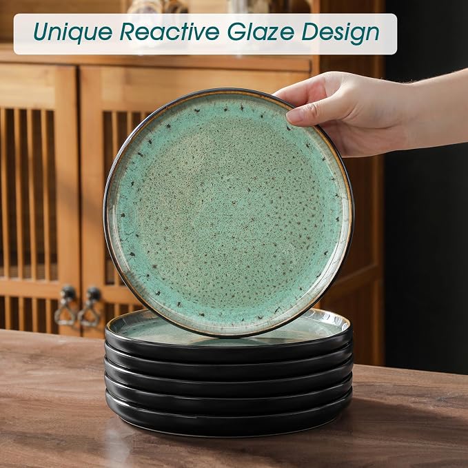 vancasso Plates and Bowls Sets, 24 Pieces Stoneware Dinnerware Sets - Image 9
