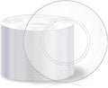 100 Pcs Clear 10.25" Dinner Plates by Hioasis