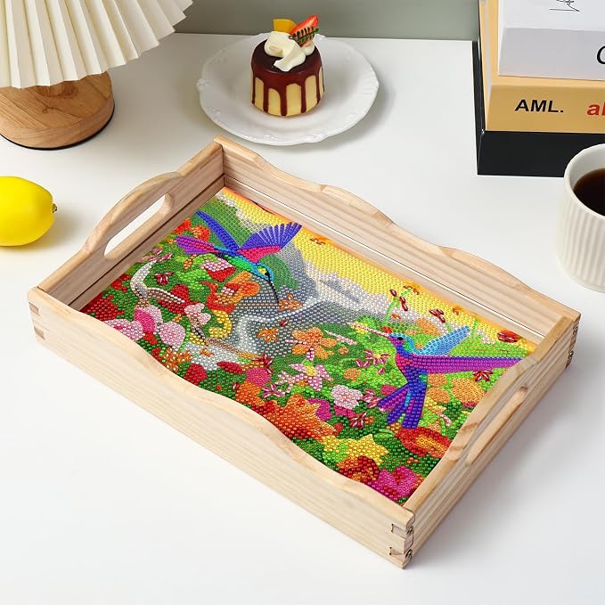EWJRNSF Diamond Art Kits for Adults Wooden Serving Trays - Image 8