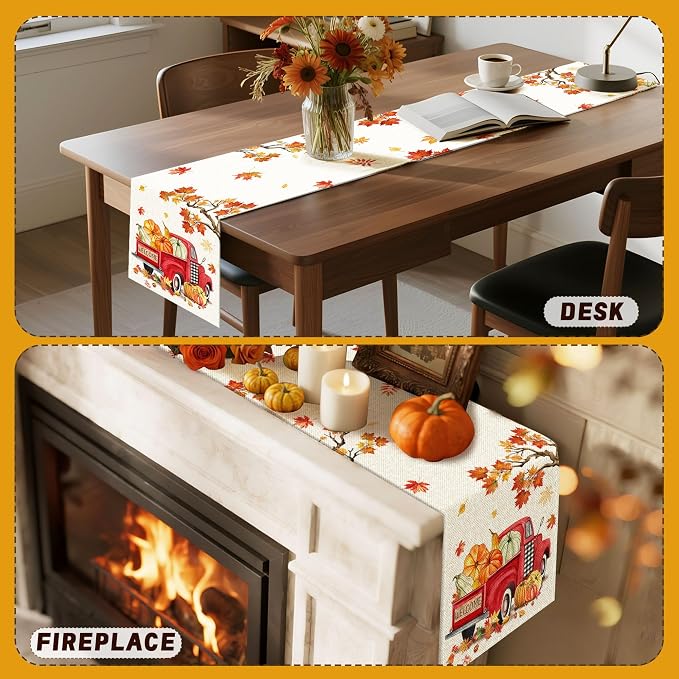 Bonsai Tree Fall Table Runner 36, Small Runner - Image 5
