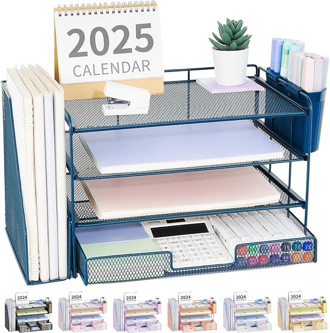 Desk Organizer, 4-Tier Desktop File Organizer by OPNICE