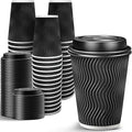 Ginkgo 100 Pack 12 oz Disposable Insulated Coffee Cups by HOME