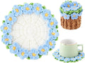 Crochet Flower Coasters, Handmade Bouquet Coasters by VaneOak