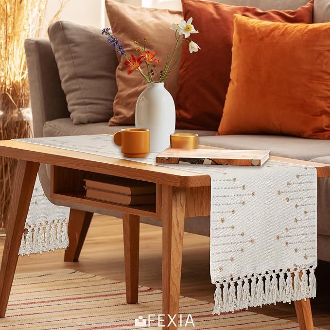 Boho Table Runner for Home Decor 12x72 Rustic Macrame Decoration | 72 Inches - Image 5
