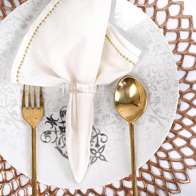 Acrylic Napkin Rings, crystal look, holiday table décor - Image 5