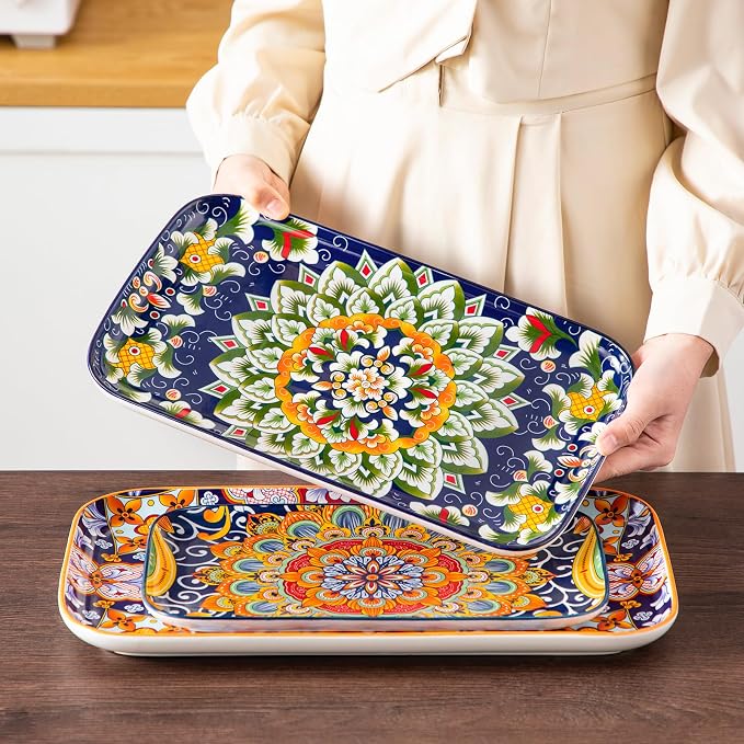 vancasso Serving Platters Set of 3, Microwave & Dishwasher Safe - Image 6