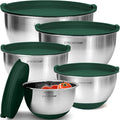 Premium Mixing Bowls With Airtight Lids Set, Thicker Stainless Steel Mixing by PriorityChef