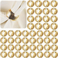 Lallisa 24 Pcs Gold Napkin Rings Bulk Metal Classic Brass Napkin Ring Holders by Lallisa