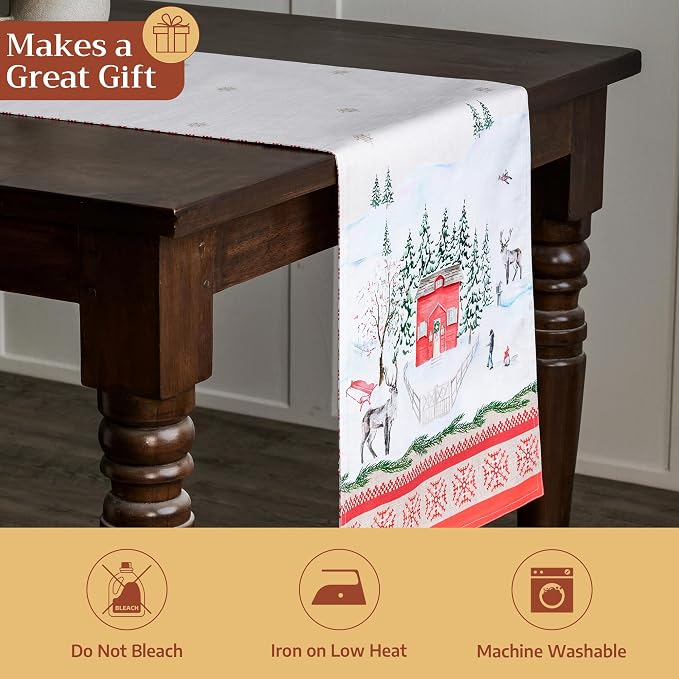Maison d' Hermine Table Runner 100% Cotton 14.50" x 72" | Table Runners 72 - Image 5
