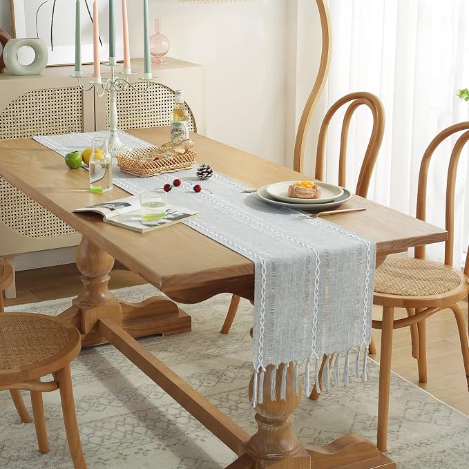 Wracra Rustic Linen Table Runner - Image 2