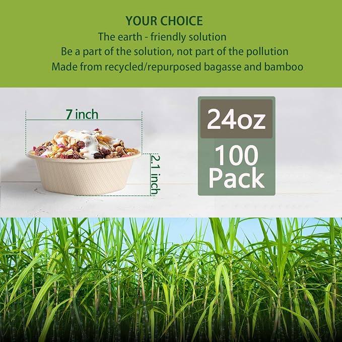 24 Oz Disposable Bowls, Paper Bowls Disposable - Image 2