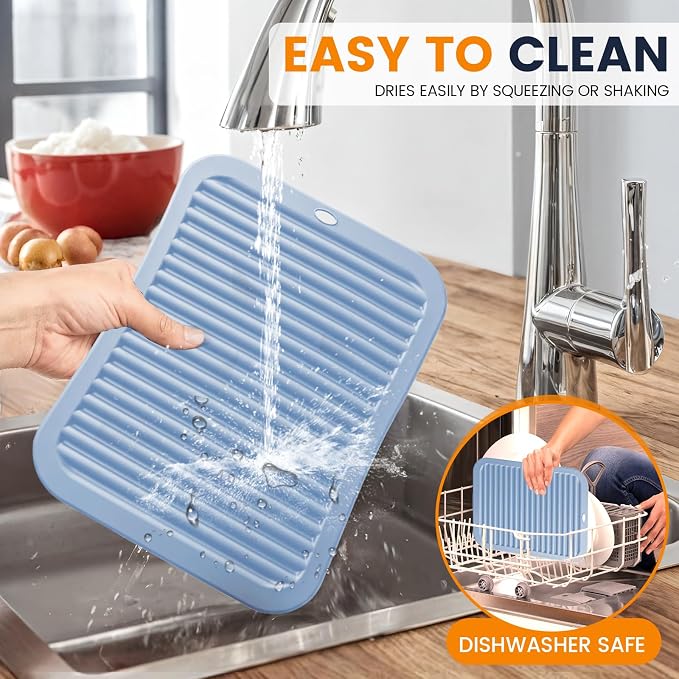 Silicone Trivet Mats 4 Heat Resistant Pot Holders Multipurpose Non-Slip Hot Pads - Image 6