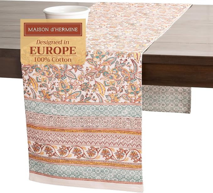 Maison d' Hermine Table Runner 100% Cotton 14.50" x 108" | Table Runners 108 by MaisondHermine