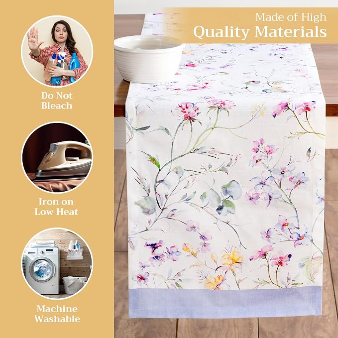 Maison d' Hermine Table Runner 100% Cotton 14.50" x 108" | Table Runners 108 - Image 3