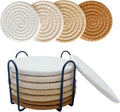 8 Pcs Drink Coasters with Holder, Coasters by Sepbyxw