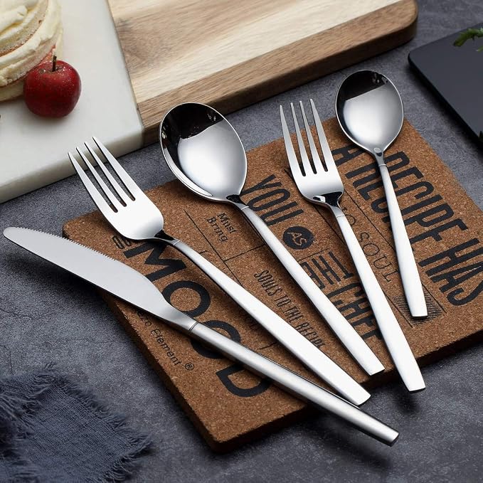 Berglander Flatware Set 20 Pieces, Stainless Steel Flatware Set - Image 2
