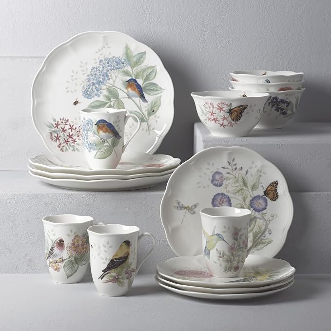 Lenox Coffee Mug Set, Butterfly Meadow Flutter 4-Piece Mugs, Service - Image 4