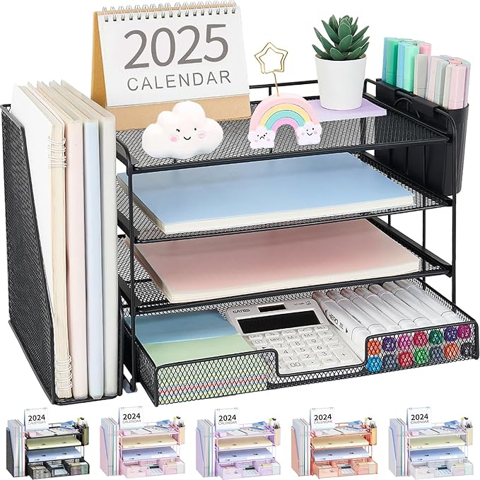 Desk Organizer, 4-Tier Desktop File Organizer by OPNICE
