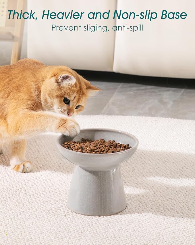 vancasso Ceramic Elevated Cat Bowls 2-Pack - Image 6